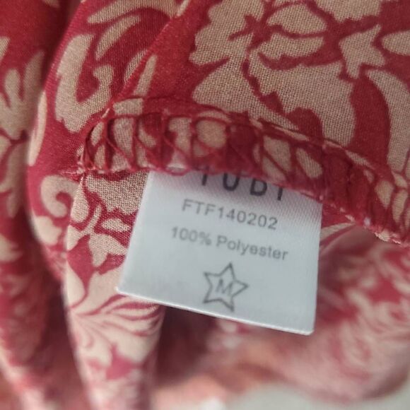 TOBI maroon and cream sheer cardigan shawl - Picture 8 of 10